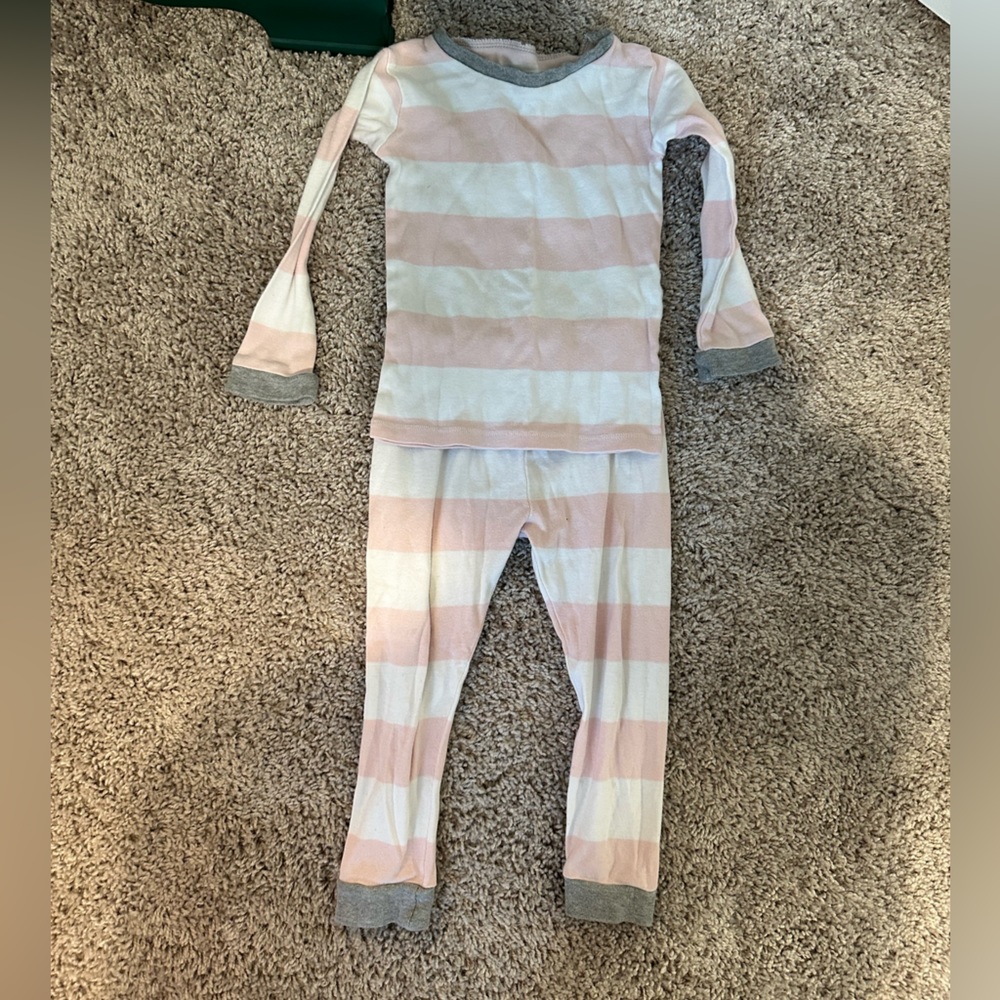 Burt’s Bees 2 piece Pajamas-Stripe-Size 3T